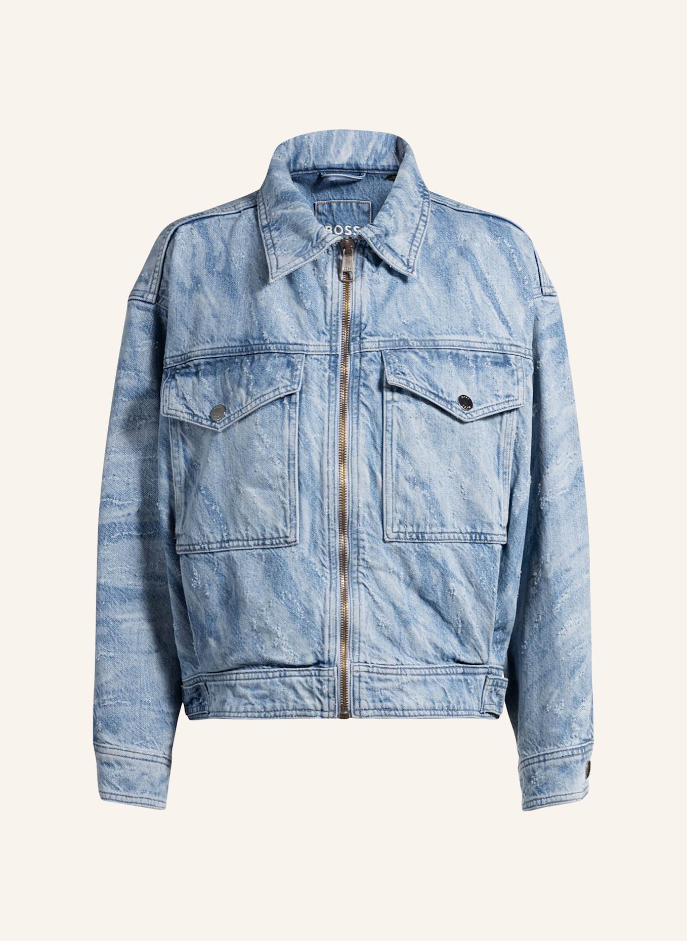 

Повседневная куртка c_bomber trucker oversize fit Boss, синий