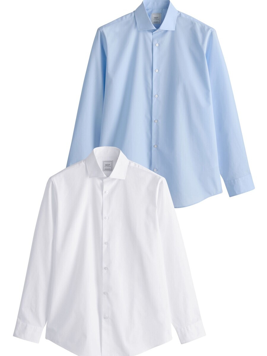 Повседневная рубашка Next Regular fit Button Up Shirt, цвет light blue/white