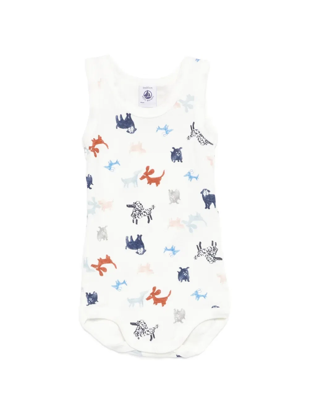 Комплект из трех боди с графичным принтом Petit Bateau, белый — фото 3