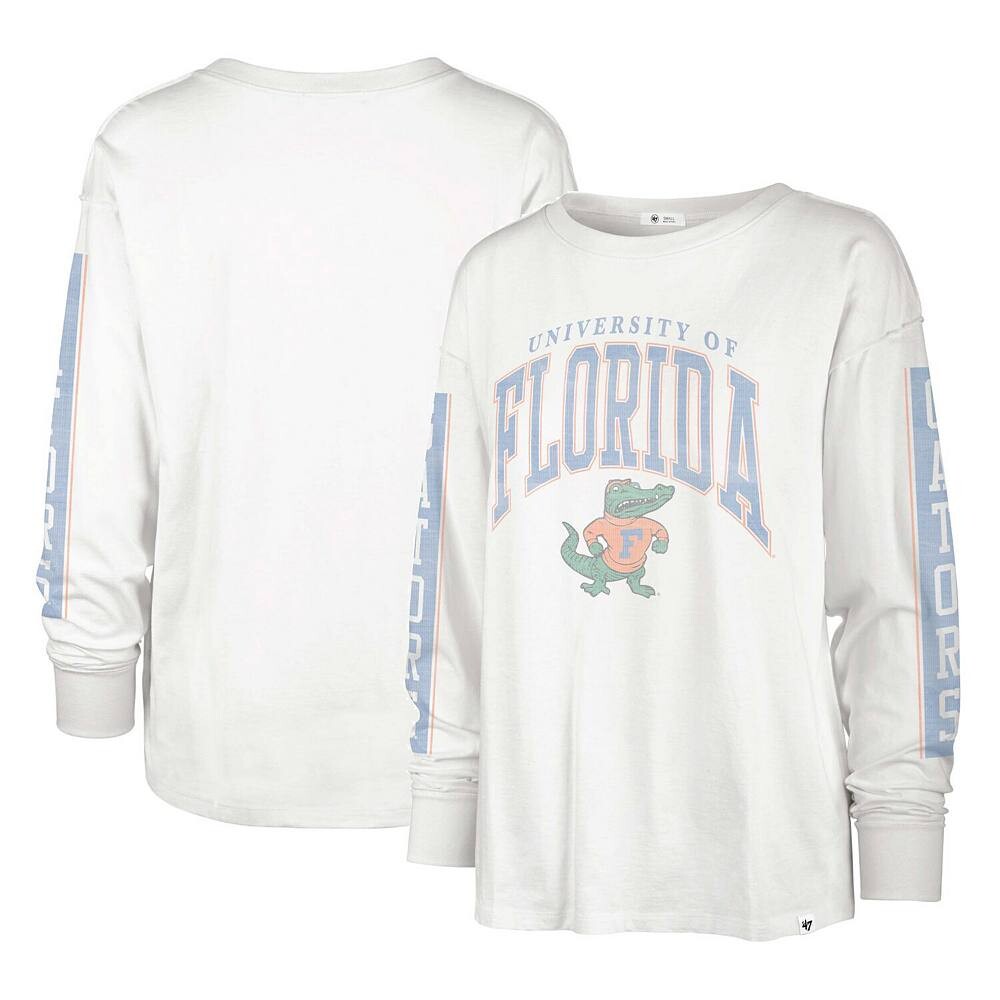 

Женская белая футболка Florida Gators Statement SOA 3-Hit '47 с длинными рукавами, цвет Fld White