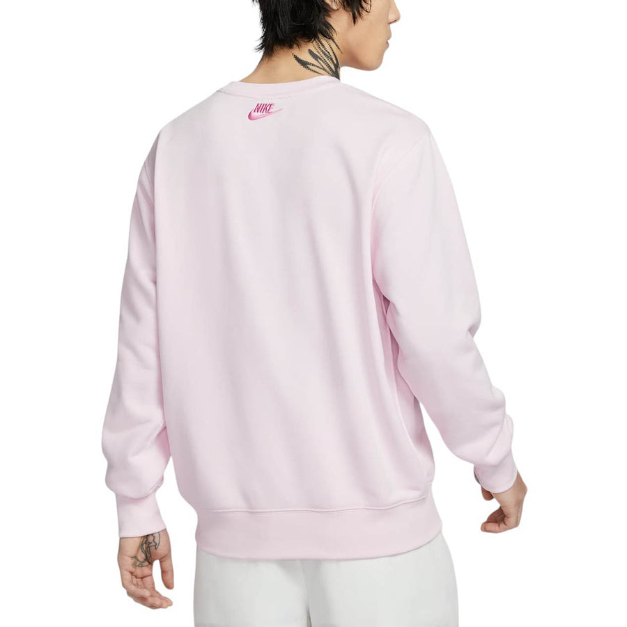 Свитер Nike Club French Terry Crew Neck Sweatshirt Asia Sizing 'Pink Foam', розовый — фото 2