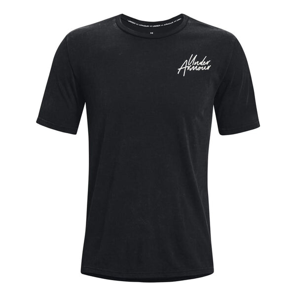 

Футболка snow wash tee 'black white' Under Armour, черный