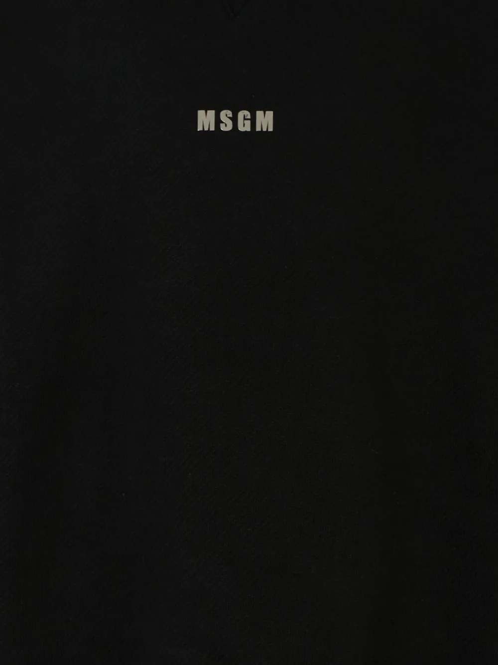 Толстовка с металлическим принтом и воротником-стойкой MSGM Kids, черный — фото 3