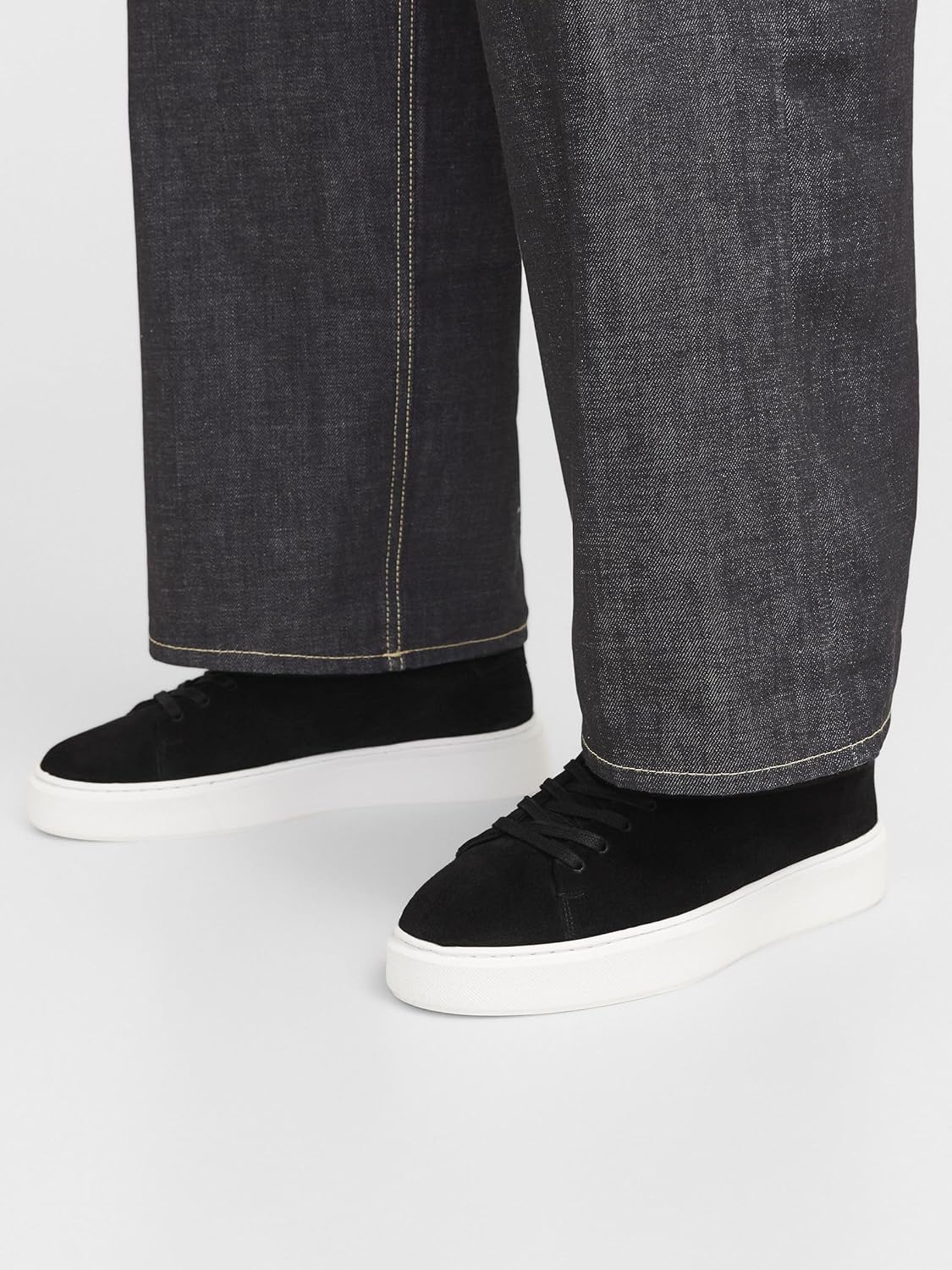 Мужские кожаные кроссовки JACK JONES Smart Casual Jfwstockholm Ln Jack & Jones, черный — фото 2