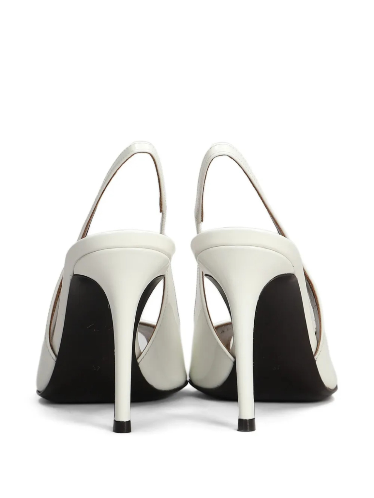 Туфли Intriigo с открытой пяткой 100 м Giuseppe Zanotti, белый — фото 3