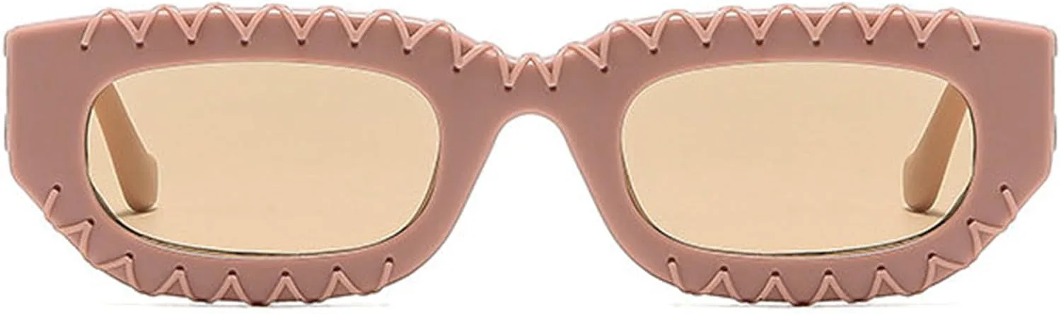 

Солнцезащитные очки Willochra Retro Small Square для женщин и мужчин, модные, в стиле панк, прямоугольные, с защитой от УФ-излучения UV400 (2025 год), C5