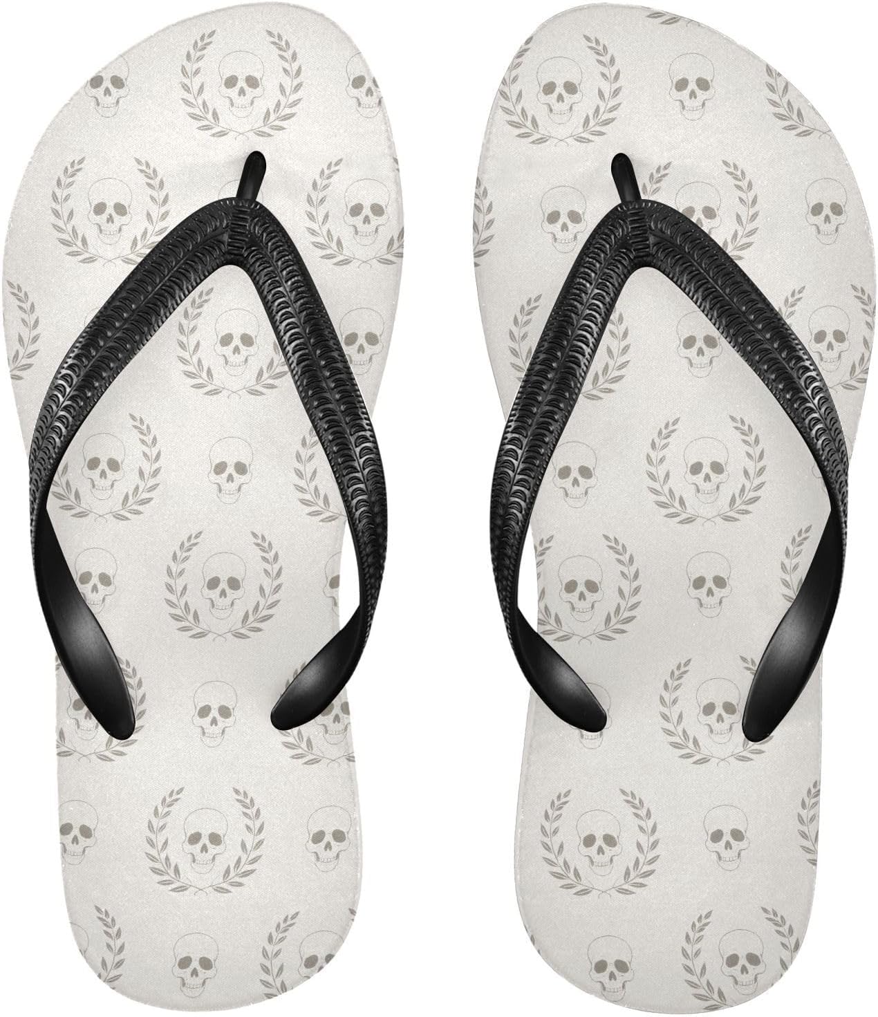 

Пляжные летние сандалии Skull Flip Flop для женщин и мужчин, шлепанцы для душа 2301750 Kfbe