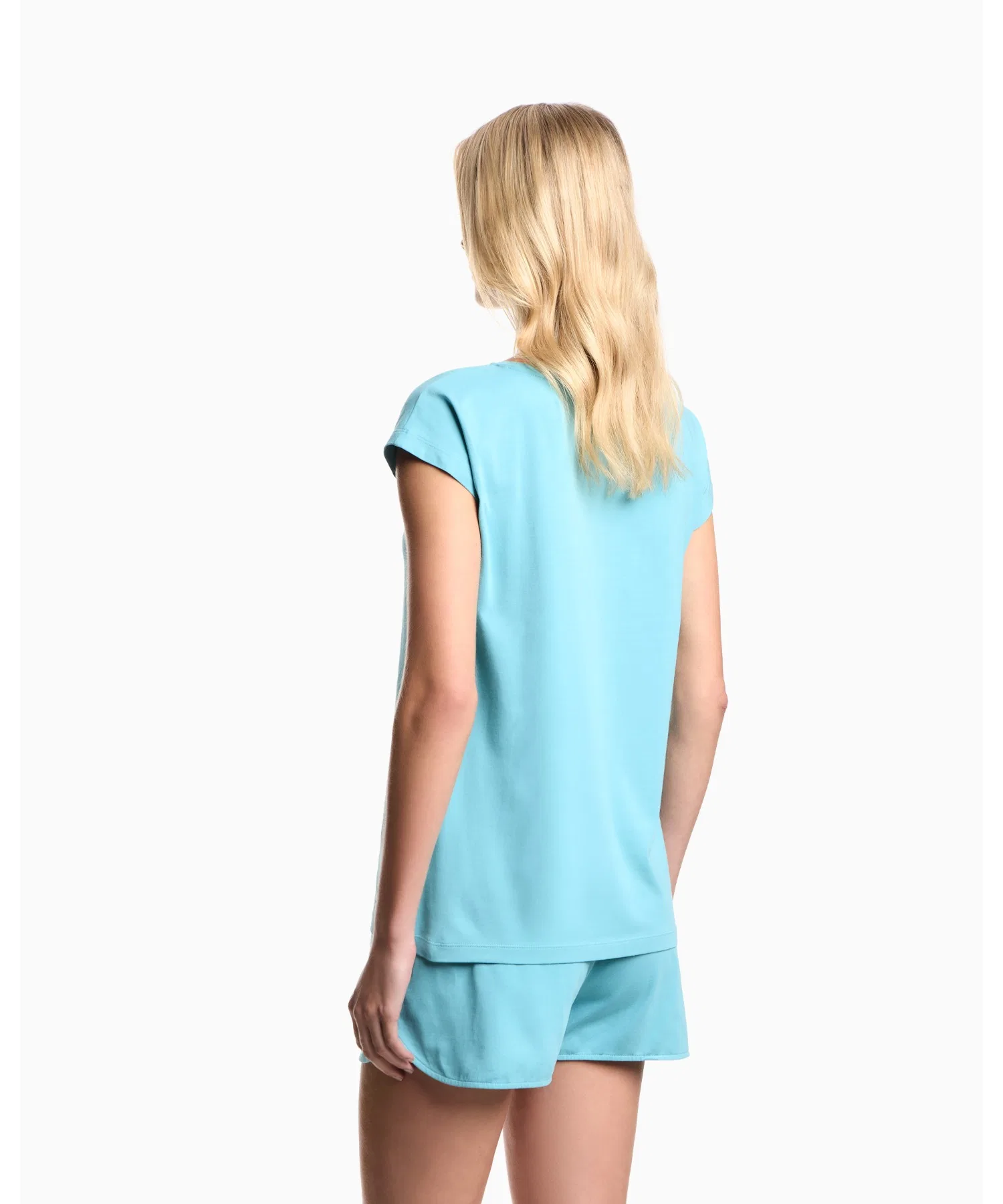 Пижамный комплект [Emporio Armani] ASV, органический трикотаж, шорты. — фото 3