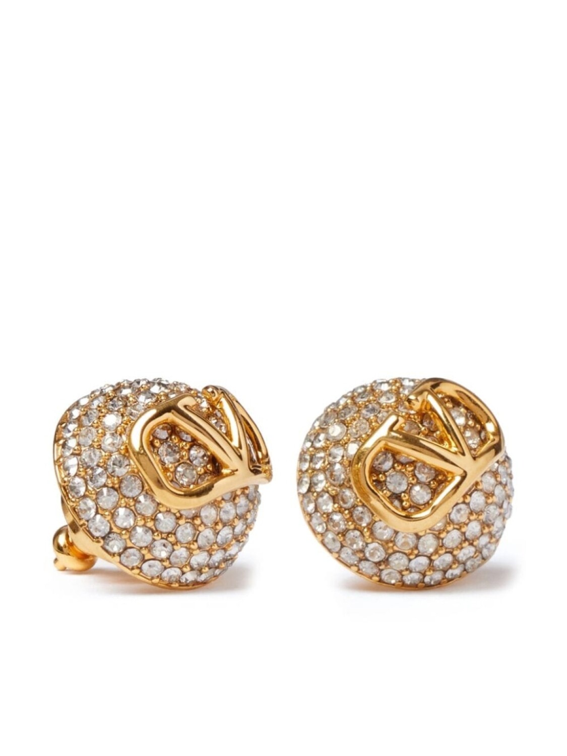 

Серьги с логотипом VLogo Signature и кристаллами Valentino Garavani, золотой