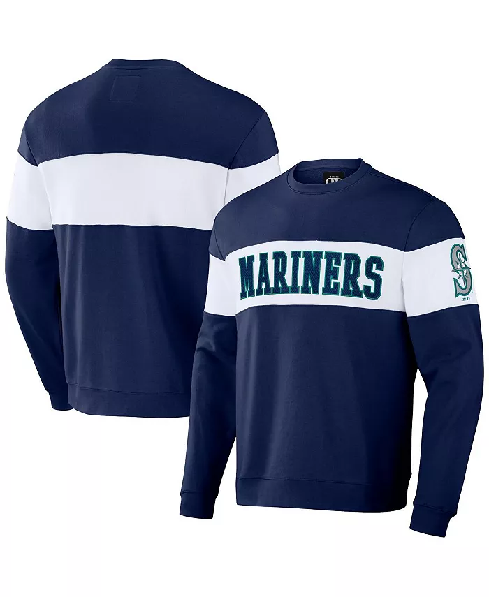 

Мужской поло-свитшот Darius Rucker Collection в полоску Seattle Mariners от Navy Fanatics