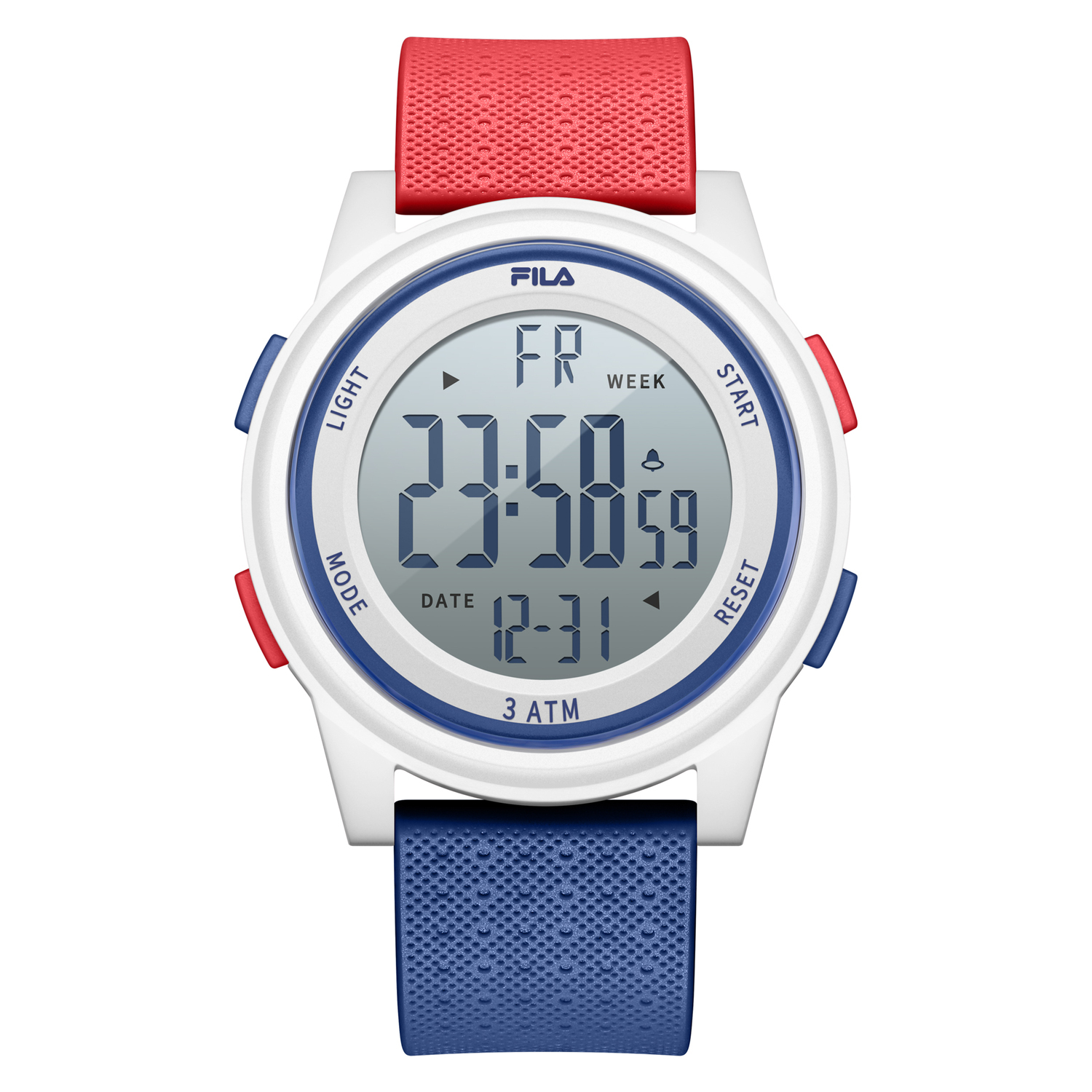 

Наручные часы электронный механизм пластиковый корпус минеральное стекло ремешок 49 мм серый циферблат унисекс FILA, [мультиколор]6658-001