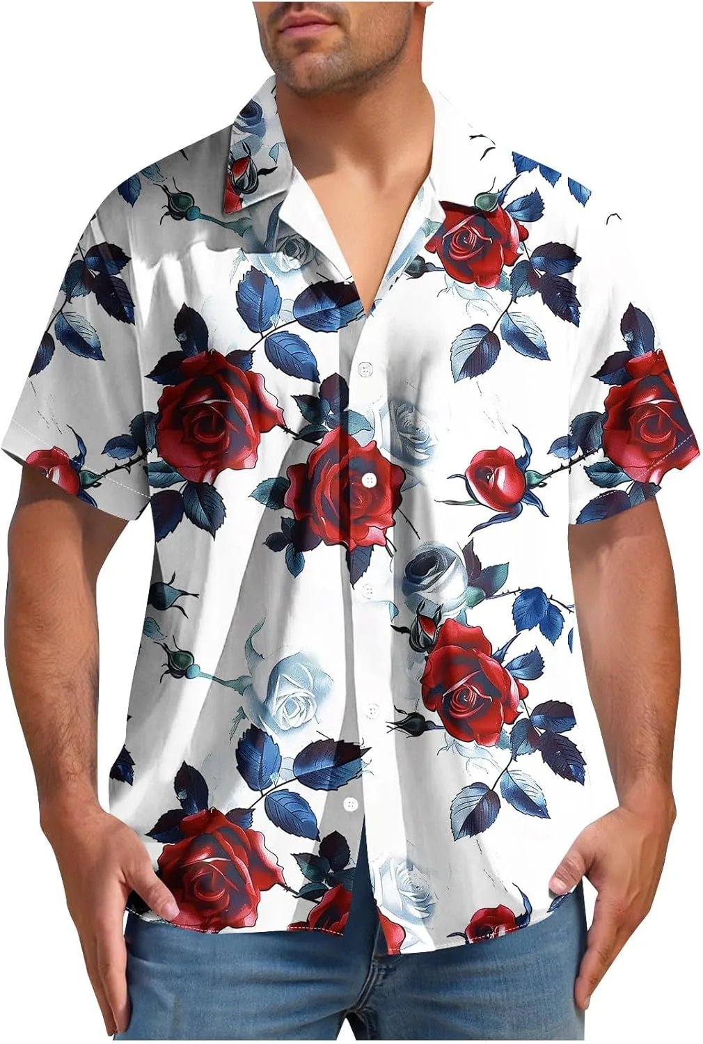 

Гавайская рубашка для мужчин с коротким рукавом