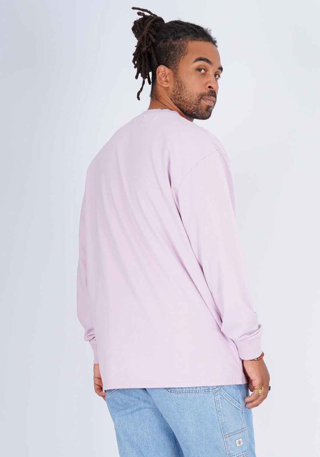 Футболка HONESTY RULES Longsleeves French Terry Signature, цвет faded pink — фото 2