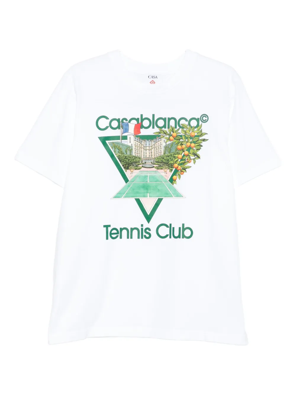 

Футболка с графическим принтом «Теннисный клуб» CASABLANCA, белый