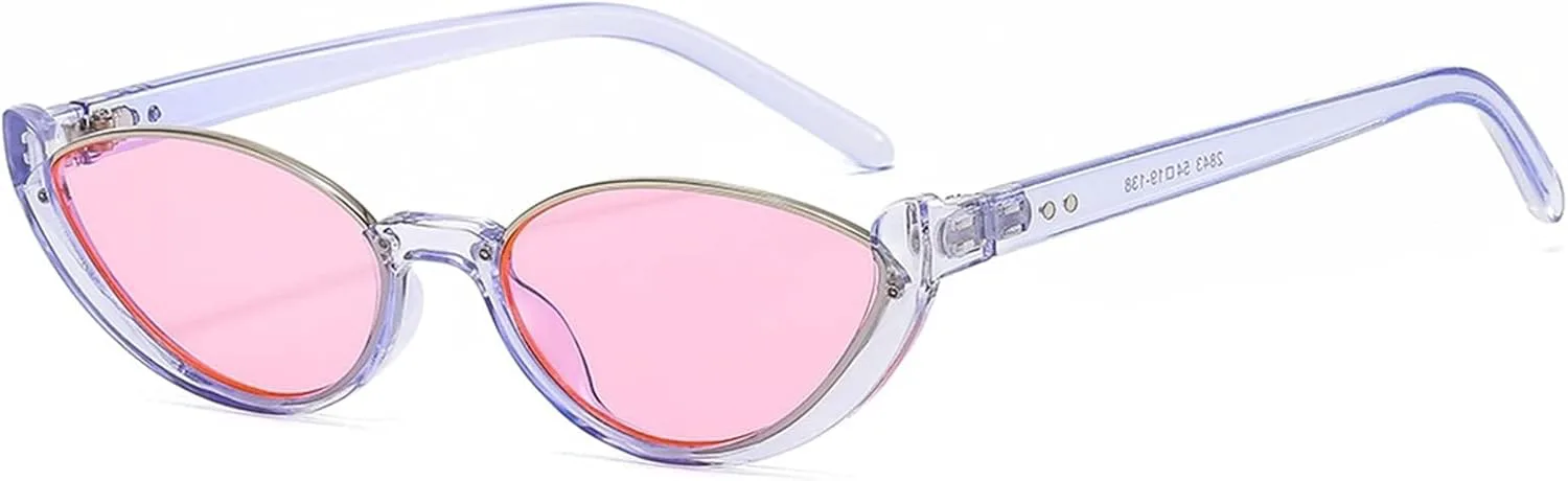 

Солнцезащитные очки «кошачий глаз» для женщин, маленькая оправа, овальная форма, декоративные очки для отдыха на природе (цвет: C, размер: средний) MTZJH, E