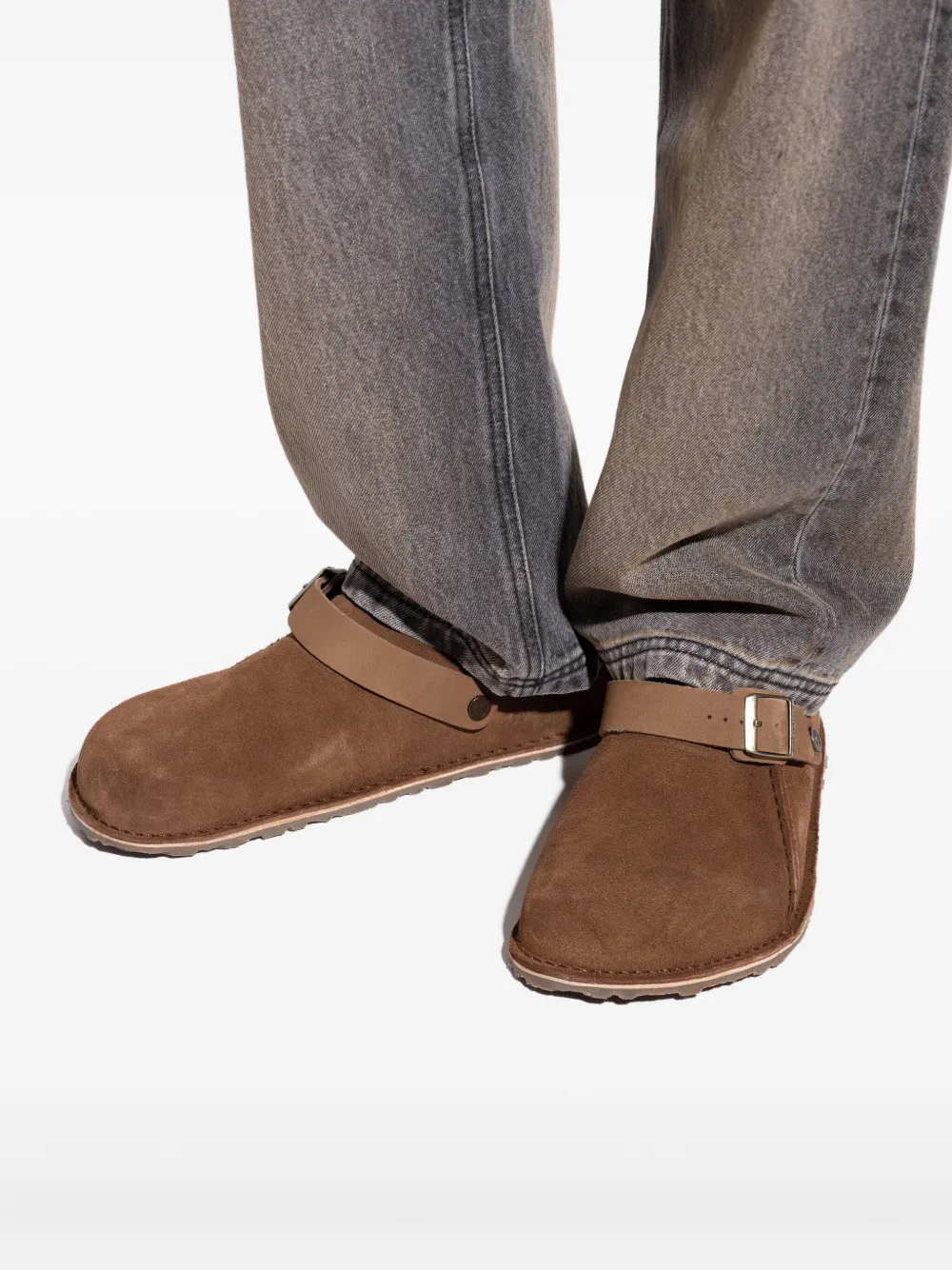 Лоферы-мюли Lutry с ремешком и пряжкой Birkenstock, коричневый — фото 4