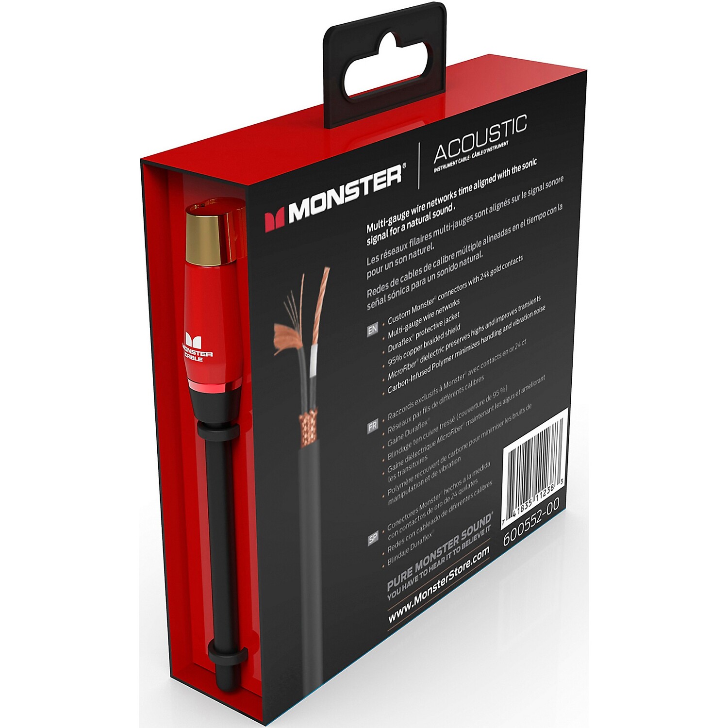 

Monster Cable Prolink Acoustic Pro Аудиоинструментальный кабель, прямоугольный к прямоугольному, 8 дюймов, черный