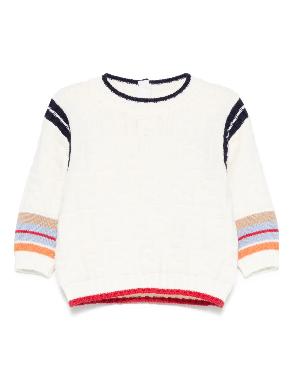 

Джемпер с отделкой в полоску FENDI KIDS, нейтральный