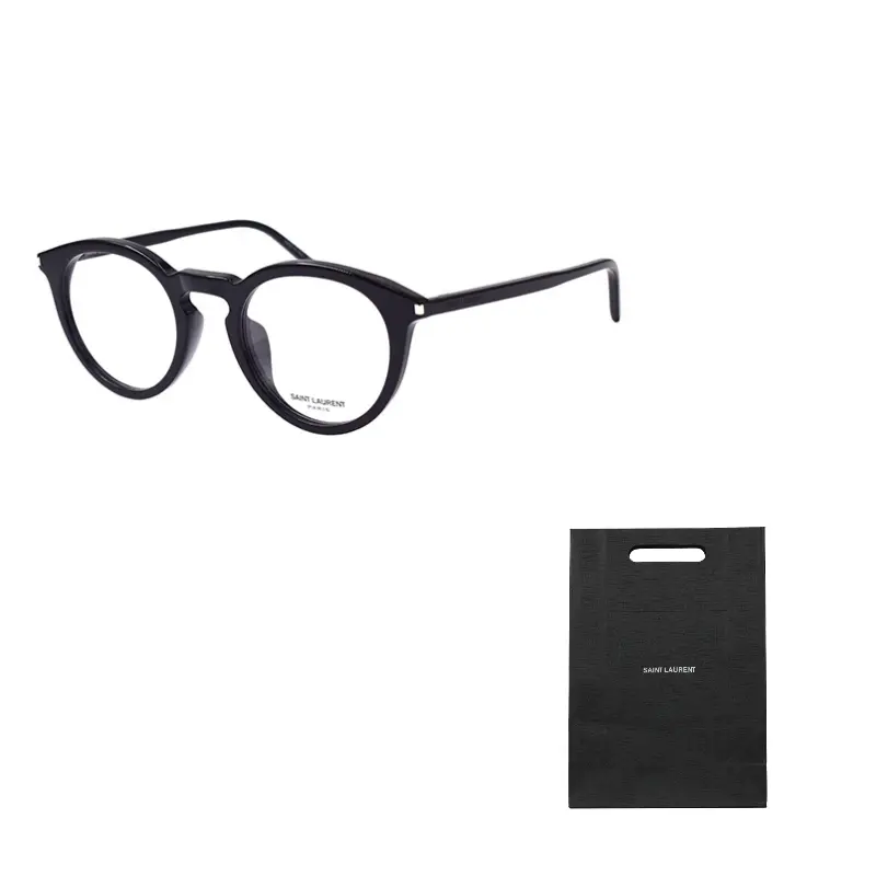 

SAINT LAURENT Круглая оправа для очков унисекс черная, Black