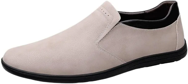 Мокасины кожаные Loafers бежевые UOPYNE
