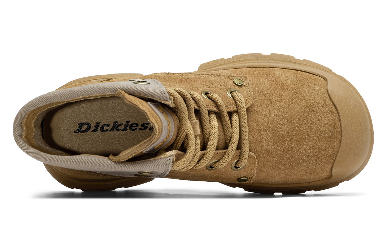 Dickies Женские короткие мартинсы желто-коричневые - желто-коричневые/на флисе, цвет Yellow Brown/Fleece-Lined — фото 4