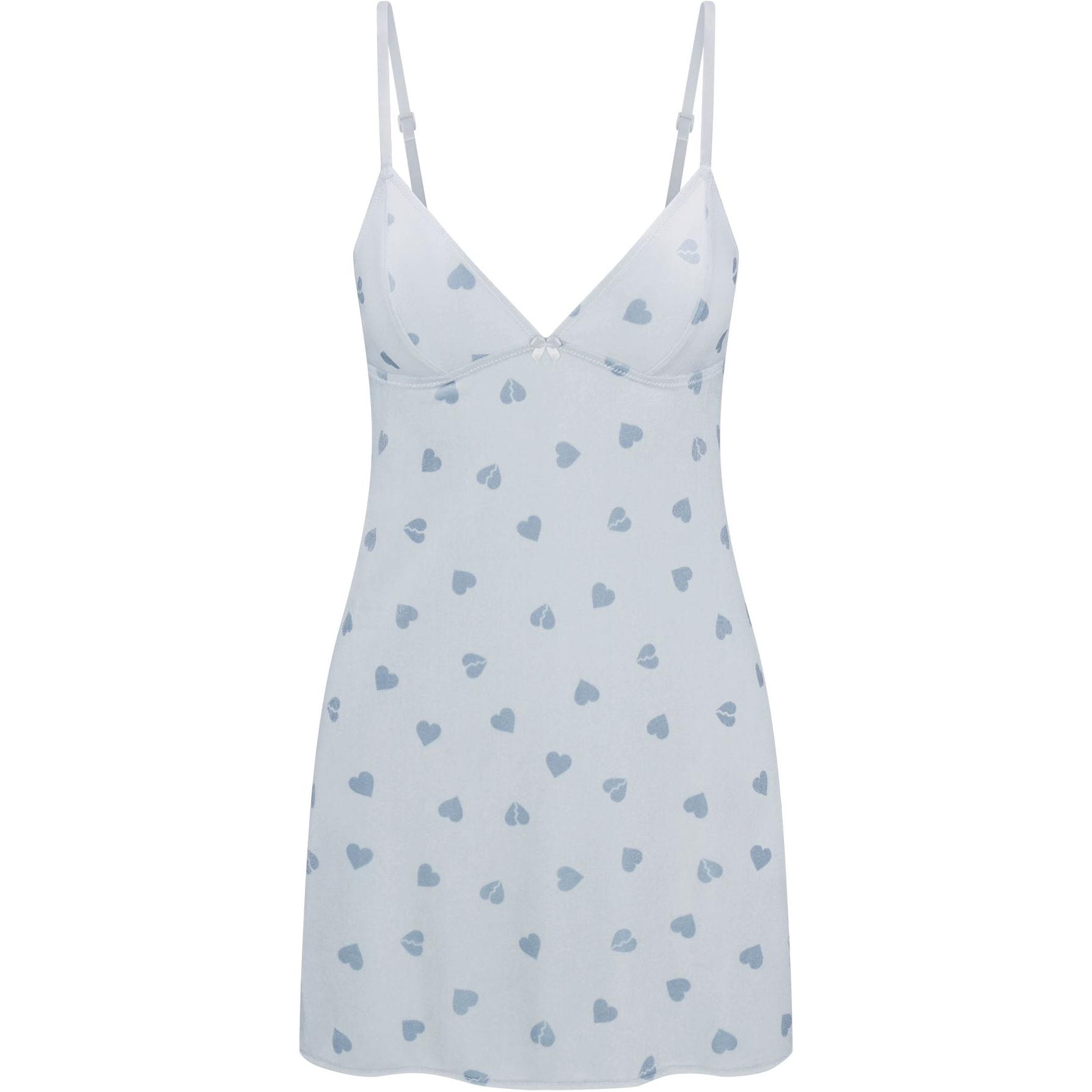 

Платье-комбинация Valentine's Day Collection SS25 VELVET LACE SLIP DRESS женское Platinum Heartbreaker Skims, платина