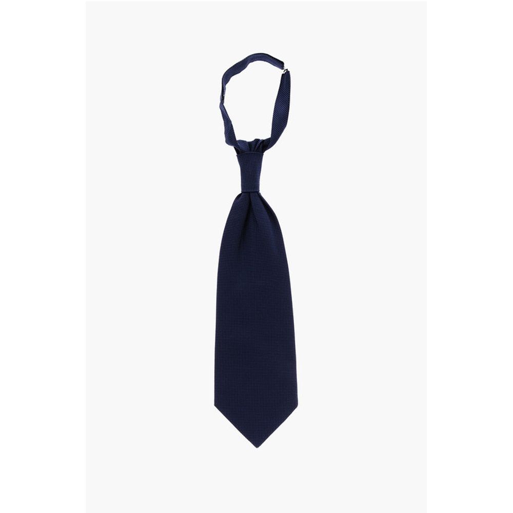 

CC COLLECTION Однотонный шелковый галстук-аскот Corneliani, синий