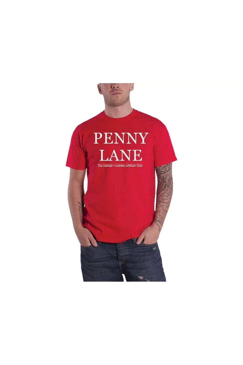

Футболка с принтом на спине Penny Lane The Beatles, красный