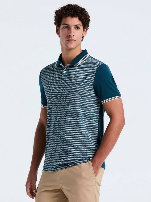 

Хлопковая поло с жаккардовым принтом и коротким рукавом Original Penguin, Reflecting Pond