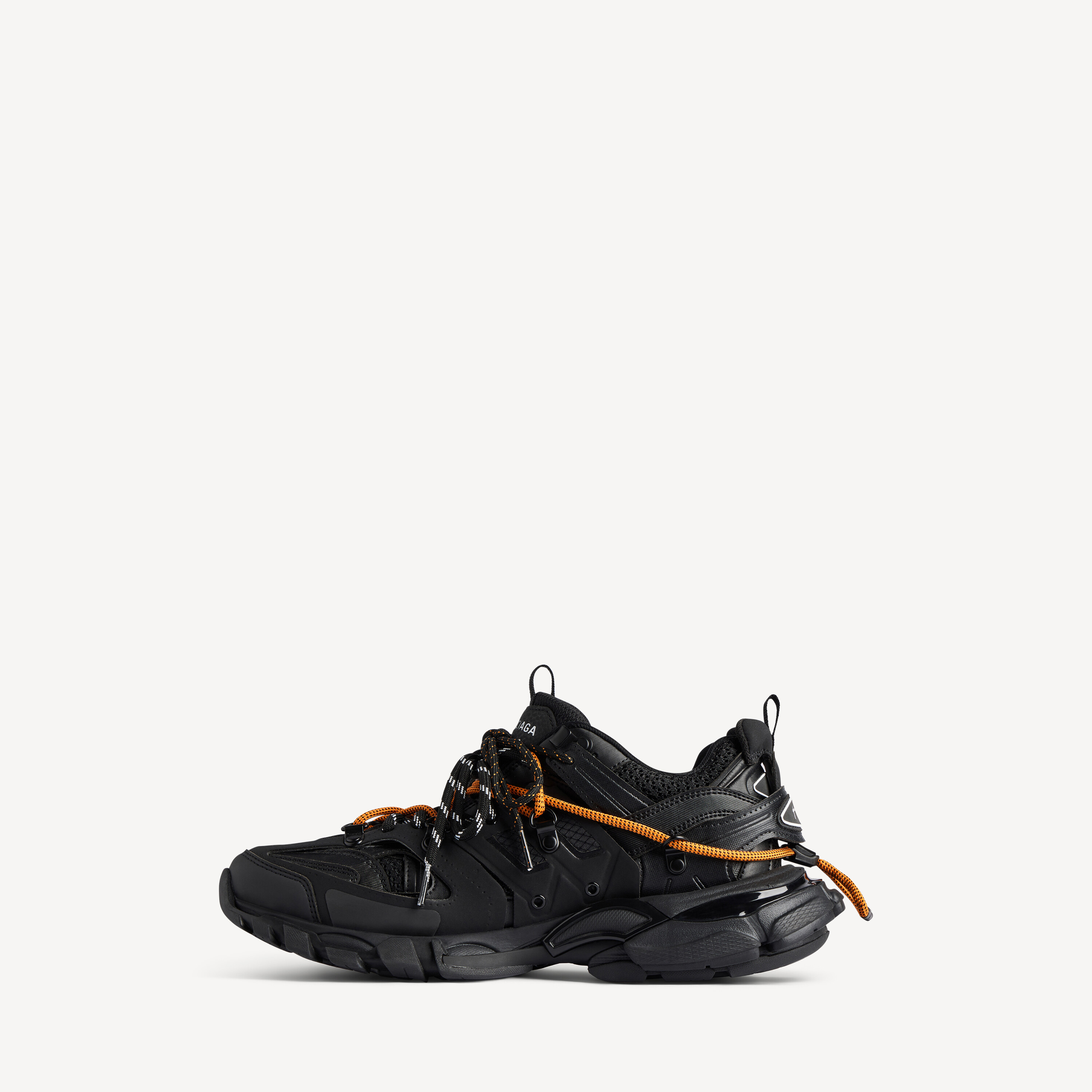 BALENCIAGA Мужские кроссовки Track Trail Laces в черно-оранжевом цвете — фото 4