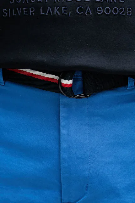Шорты хлопковые с эластаном Tommy Hilfiger, синий — фото 4