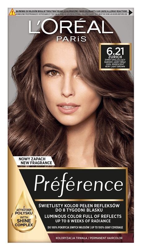 

L’Oréal Preference 6.21 Zurich краска для волос, 1 шт.