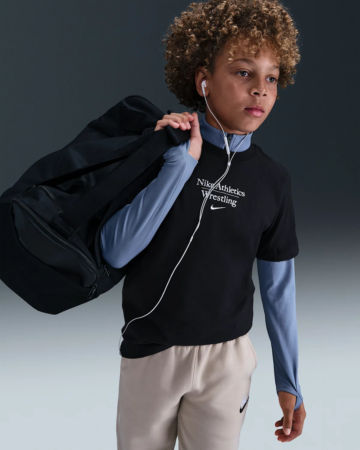 Детская футболка Nike Wrestling, Black — фото 3