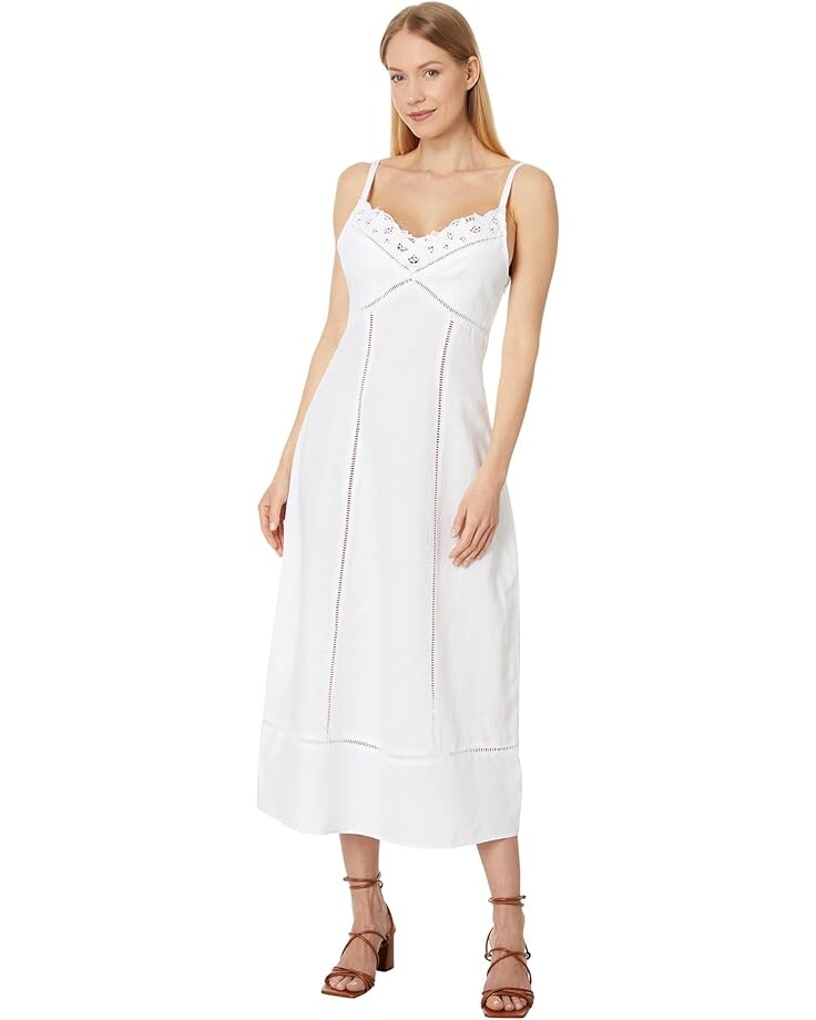 

Платье Madewell Sweetheart Midi in Linen-Cotton Blend, цвет Eyelet White