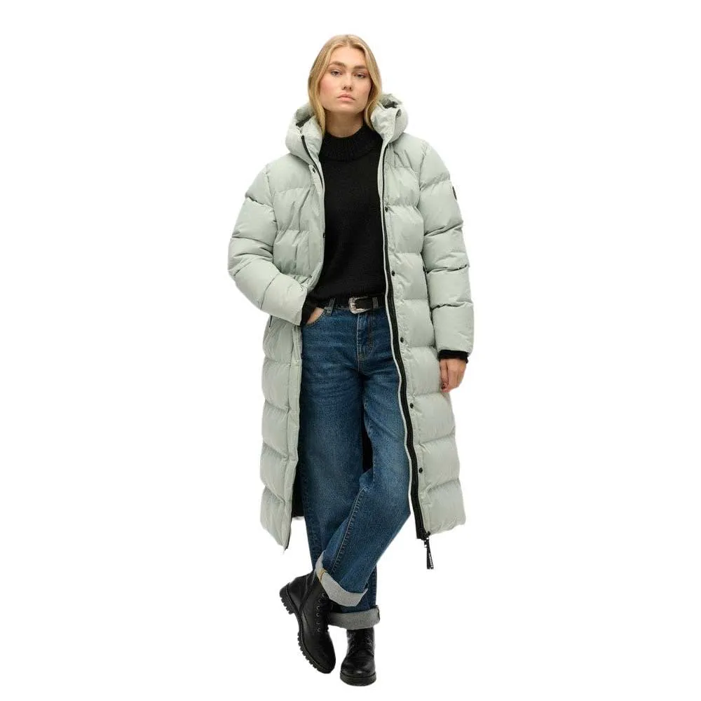 

Куртка Superdry Microfibre Longline, серый
