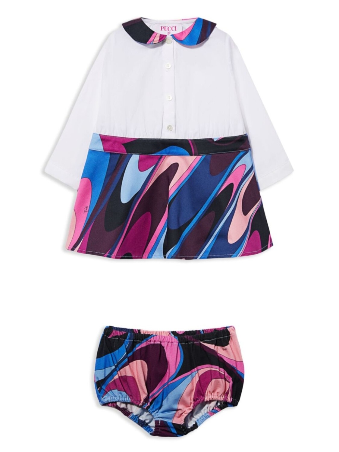 

PUCCI Junior платье с принтом Onde, белый