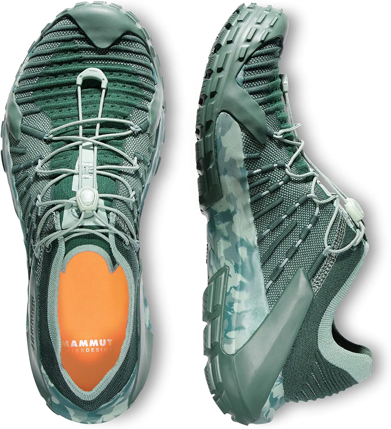 Кроссовки Mammut Mens Hueco Knit Ii, Dark Jade Jade — фото 2