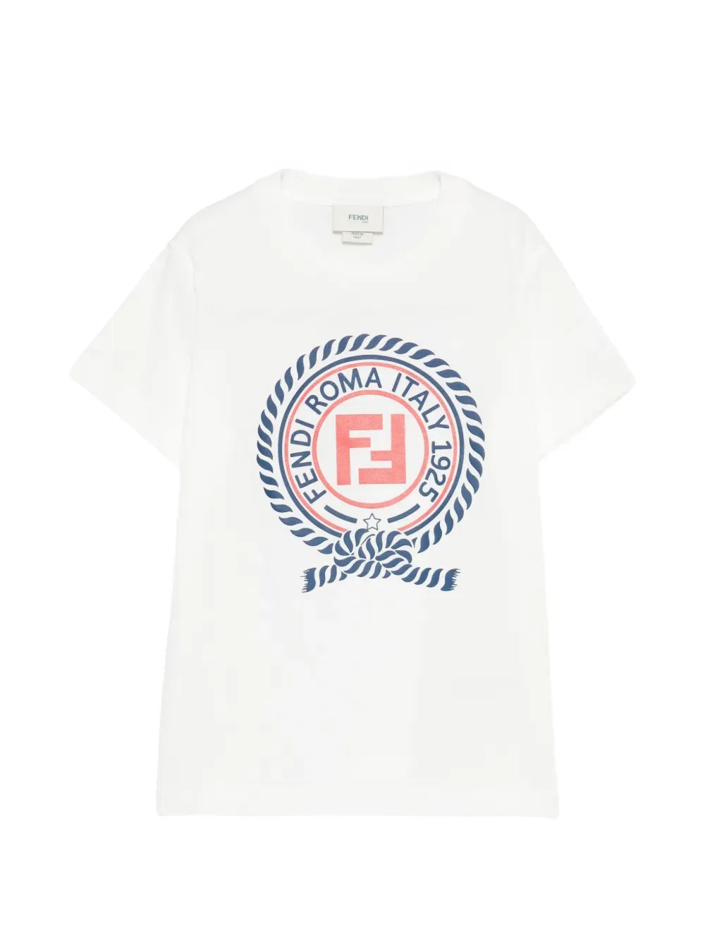 Футболка с логотипом Fendi Kids, белый