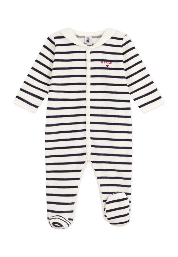 Пижама petit bateau в полоску с принтом Petit Bateau, Marshmallow Smoking