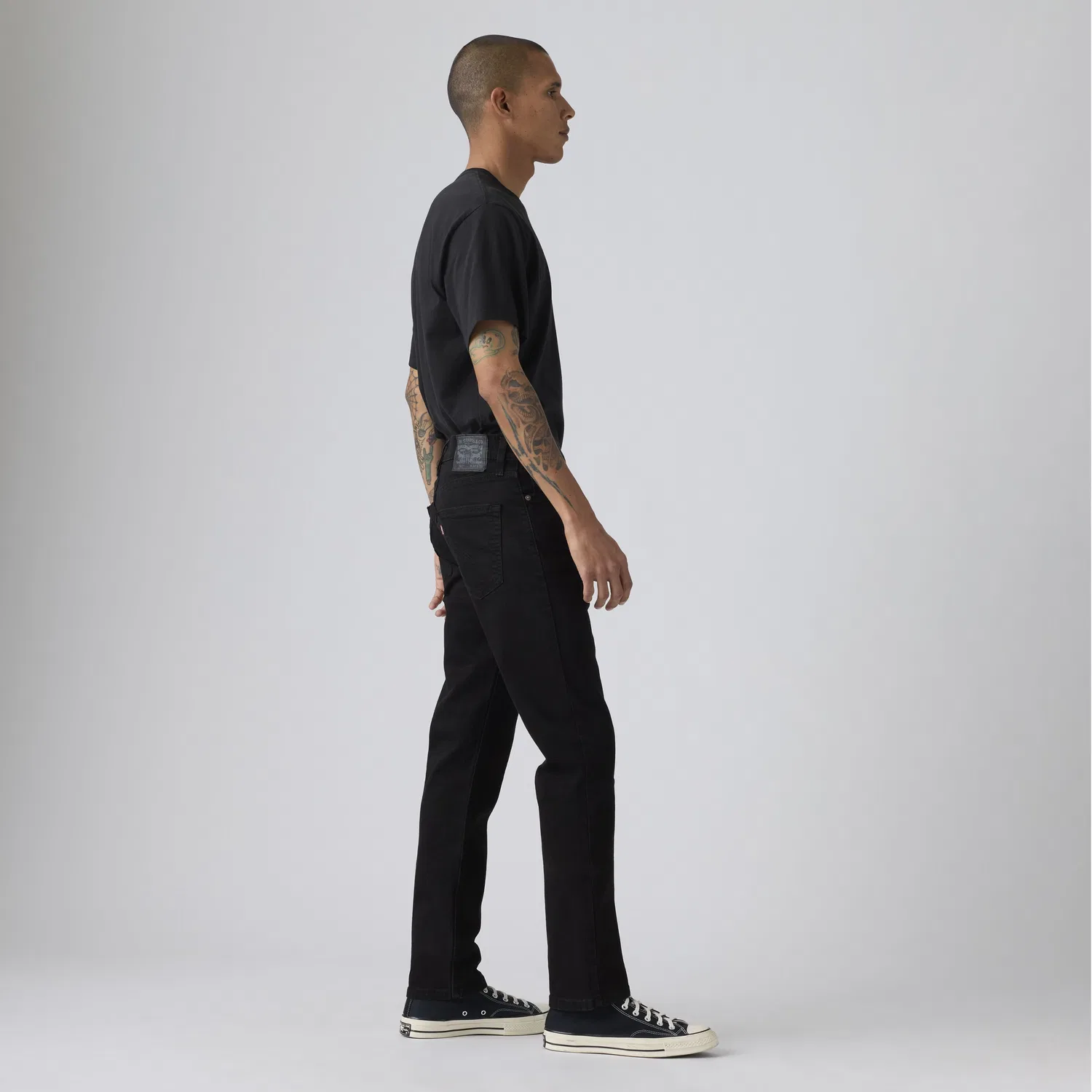 Мужские джинсы 511 Slim Levi's, классический чёрный деним — фото 4