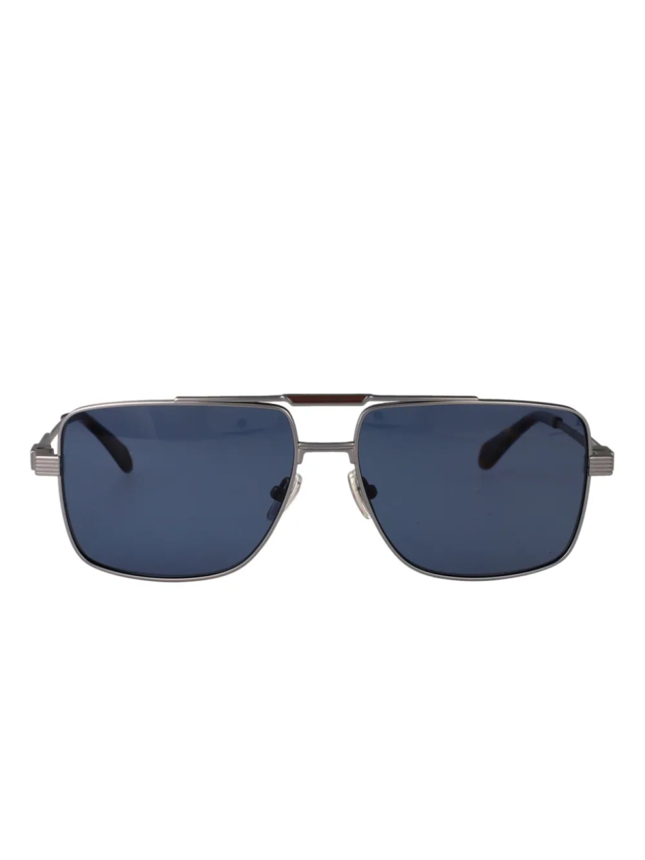 

Солнцезащитные очки Ferragamo Eyewear из титана в квадратной оправе, серебряный