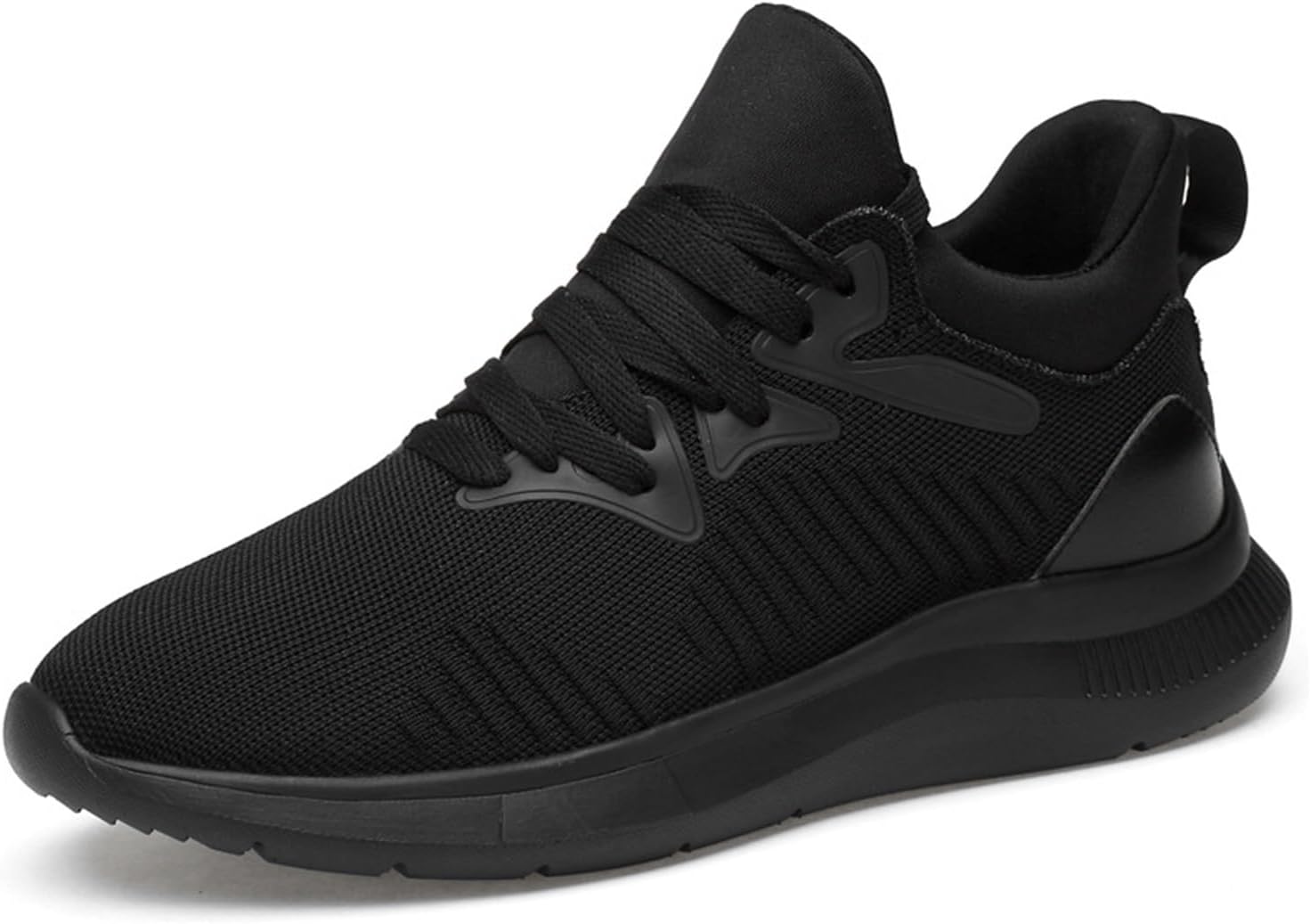 

Мужские модные дышащие кроссовки на шнуровке, повседневные мягкие удобные обувь для активного отдыха и спорта Generic, черный