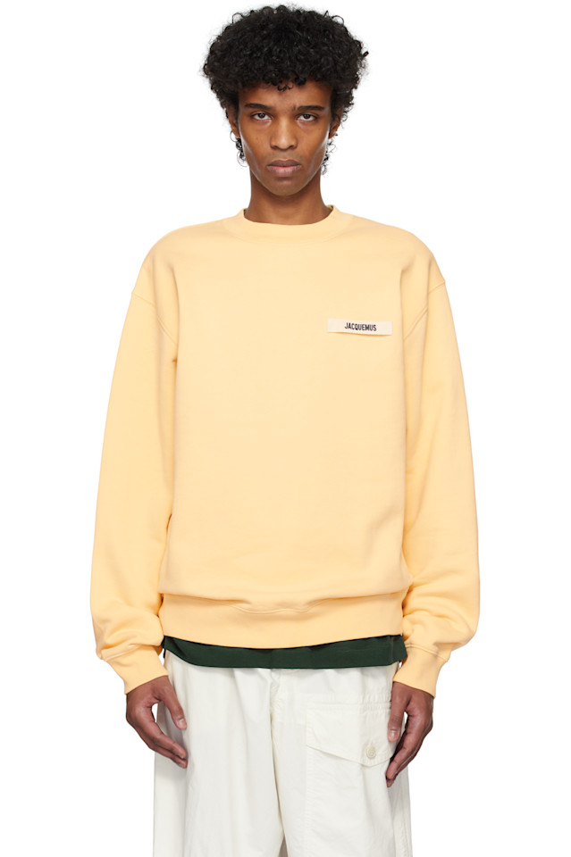 

Свитшот с рубчатой отделкой Jacquemus, бежевый