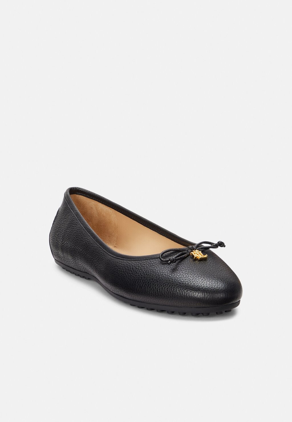 

Балетки JAYNA PEBBLED LEATHER DRIVER FLAT Ralph Lauren, черный