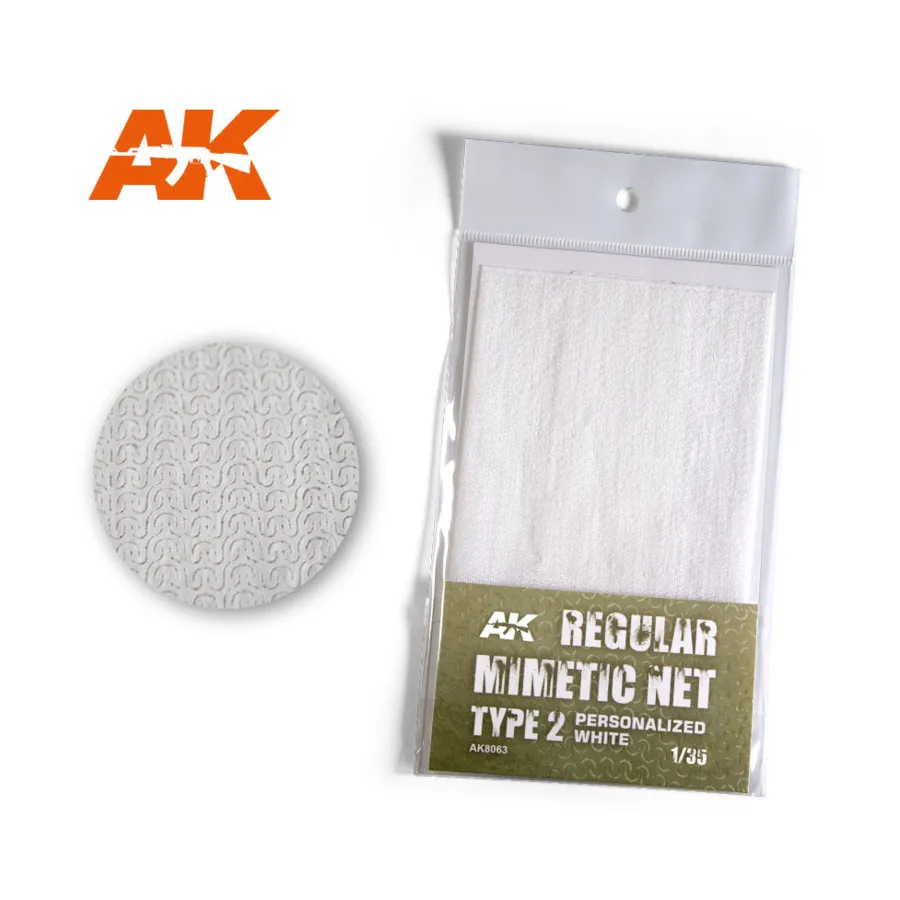 

Миметическая сетка, тип 2 — персонализированная белая, Regular Mimetic Net (AK-Interactive)