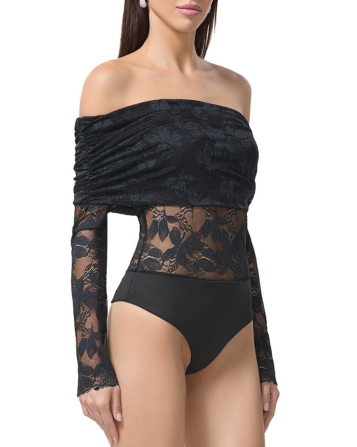 

Боди Lennox Lace с открытыми плечами AFRM, черный