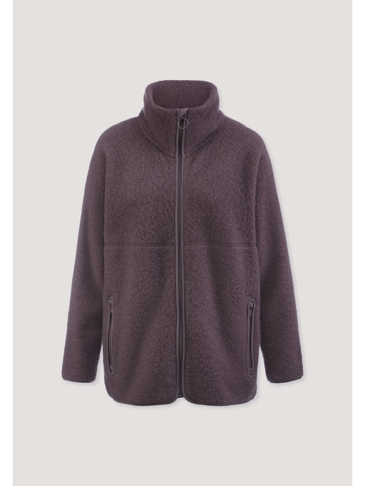 

Куртка из шерстяного флиса цвета ежевичного сорбета Hessnatur