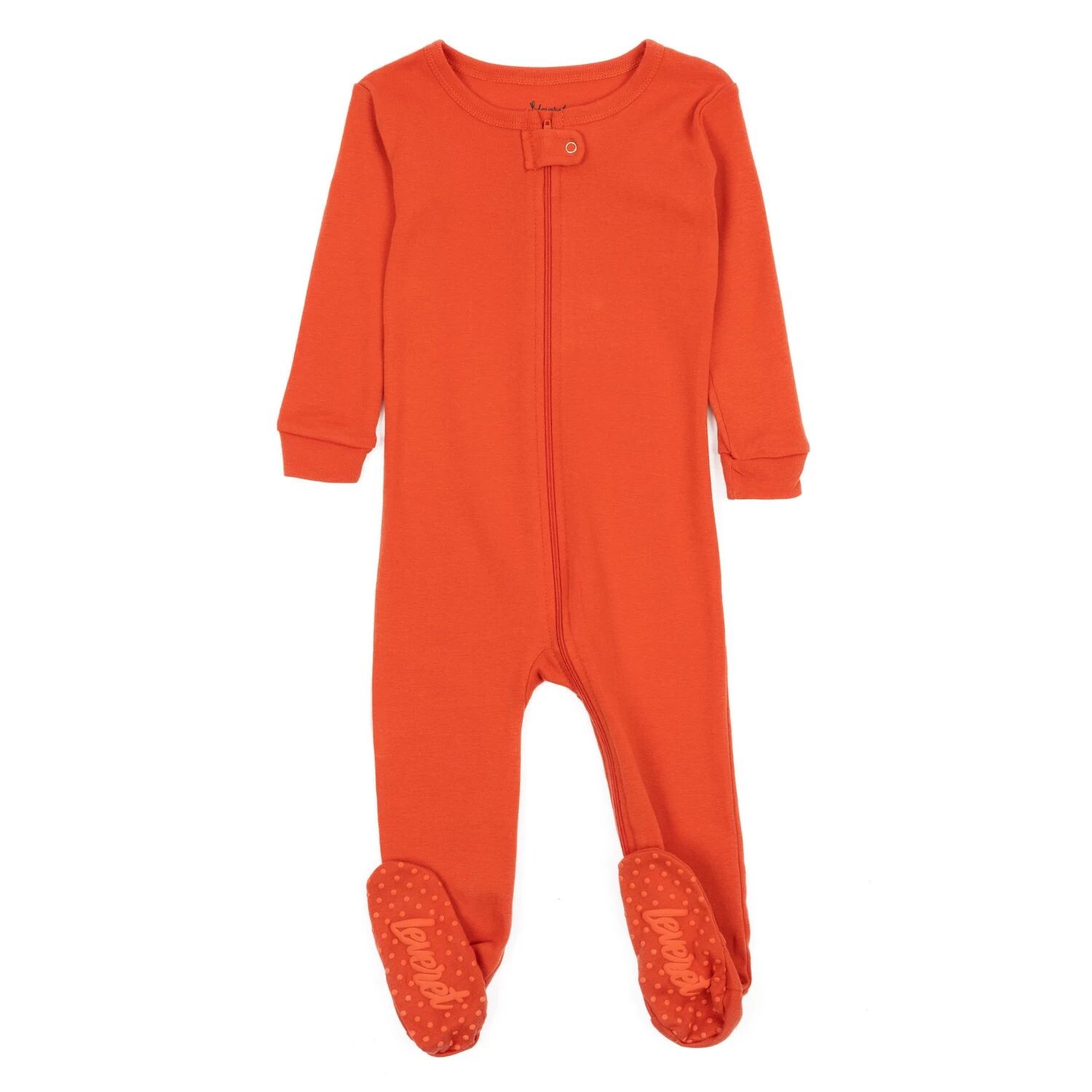 Детская хлопковая пижама Leveret, однотонная классическая однотонная Leveret, оранжевый — фото 2