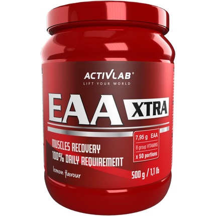 

Eaa Xtra Lemon 500G - Регенерация мышц - порошок с 8 незаменимыми экзогенными аминокислотами и витаминами группы B, Activlab