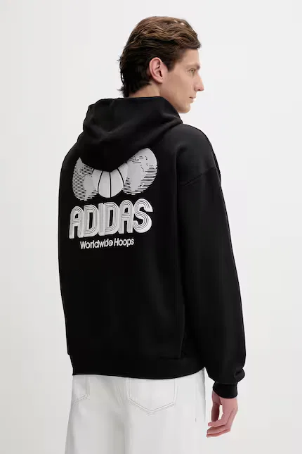 Худи World Wide Hoops Adidas Originals, черный
